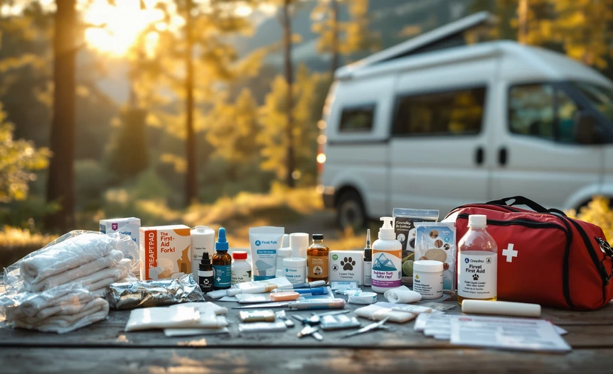 A practical first-aid kit guide for RV travelers and their dogs